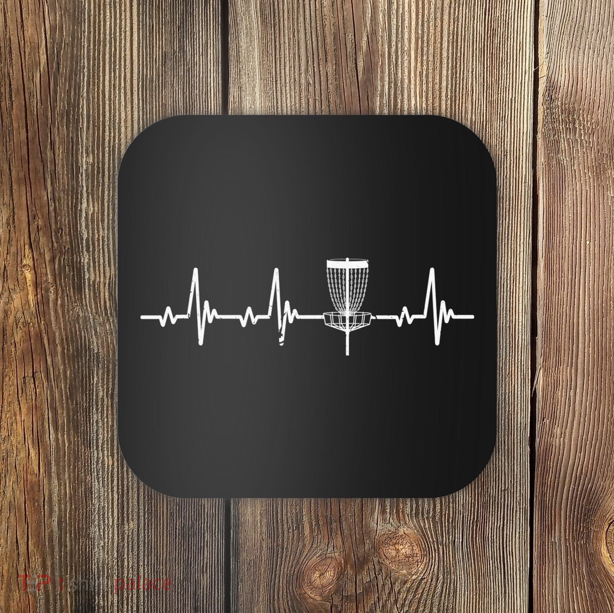 Funny Disc Golf Heartbeat Disc Golf Basket Coaster