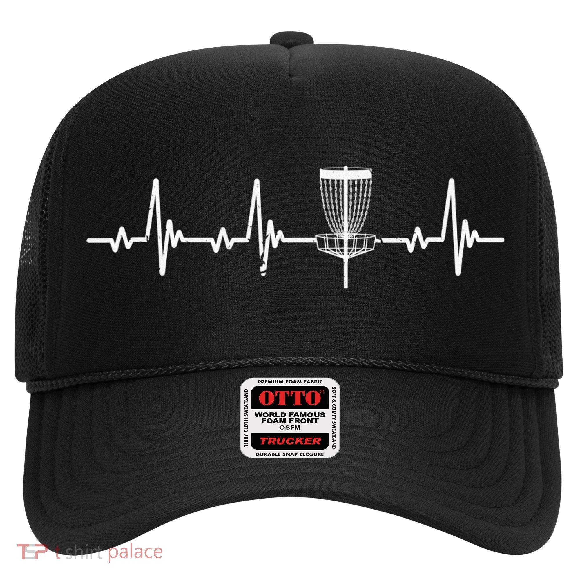 Funny Disc Golf Heartbeat Disc Golf Basket Hat