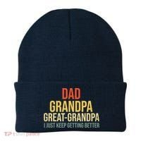 Funny Dad Great Grandpa For Fathers Day Beanie thumb 0