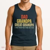 Funny Dad Great Grandpa For Fathers Day Tank Top thumb 3