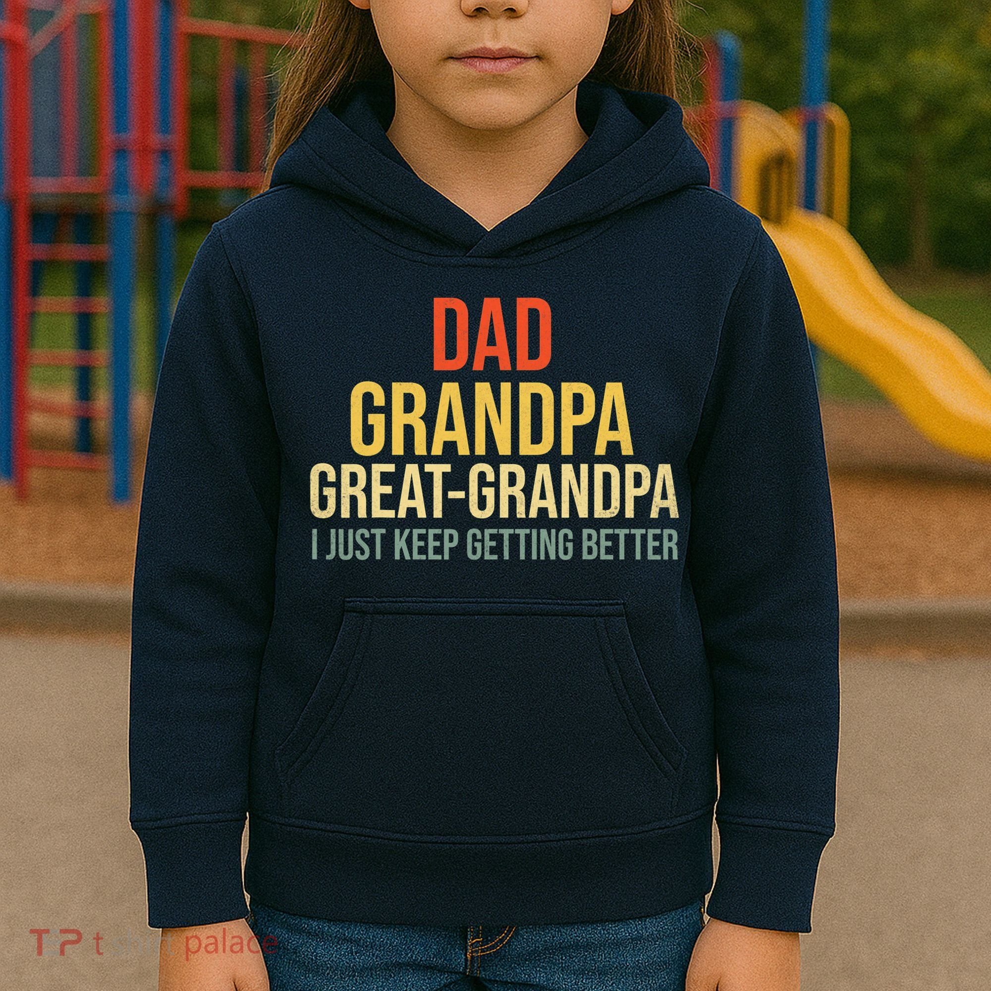 Funny Dad Great Grandpa For Fathers Day Kids Hoodie