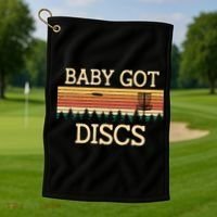 Funny Disc Golf Humor Golfer Pun Couples Golf Towel thumb 1