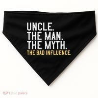 Father's Day Gift Uncle The Man The Myth The Bad Influence USA-Made Doggie Bandana thumb 0