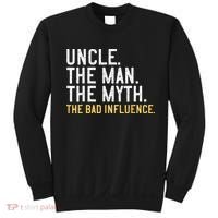 Father's Day Gift Uncle The Man The Myth The Bad Influence Sweatshirt thumb 0