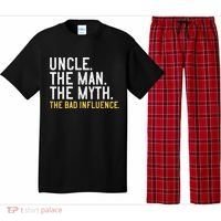 Father's Day Gift Uncle The Man The Myth The Bad Influence Pajama Set thumb 0