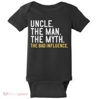 Father's Day Gift Uncle The Man The Myth The Bad Influence Baby Bodysuit thumb 0