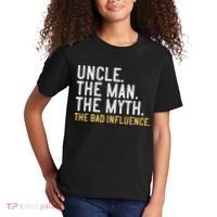 Father's Day Gift Uncle The Man The Myth The Bad Influence Kids T-Shirt thumb 2
