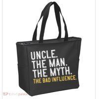 Father's Day Gift Uncle The Man The Myth The Bad Influence Tote Bag thumb 2