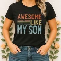 Fathers Day Gift Funny Dad Awesome Like My Son Women's T-Shirt thumb 2