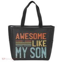 Fathers Day Gift Funny Dad Awesome Like My Son Tote Bag thumb 0