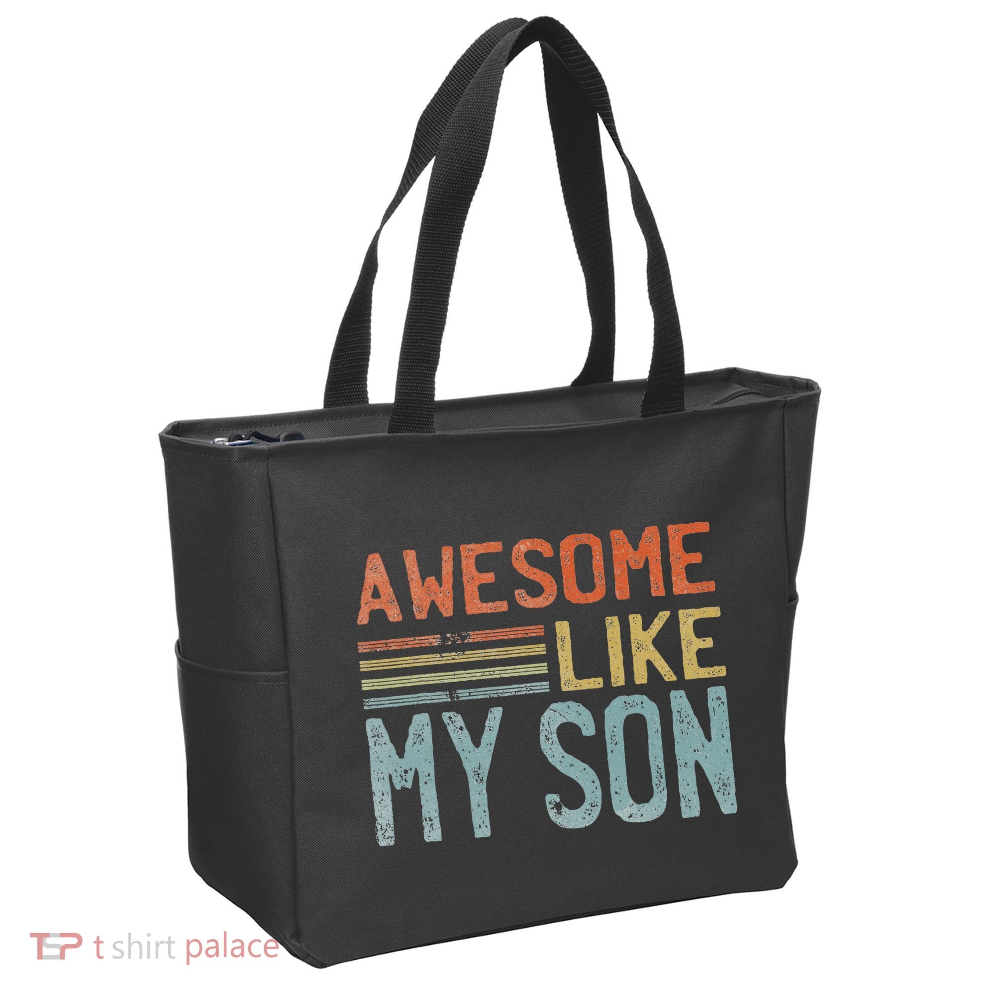 Fathers Day Gift Funny Dad Awesome Like My Son Tote Bag
