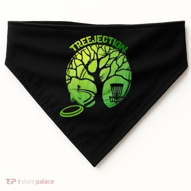 Funny Disc Golf Graphic Tree Gift USA-Made Doggie Bandana