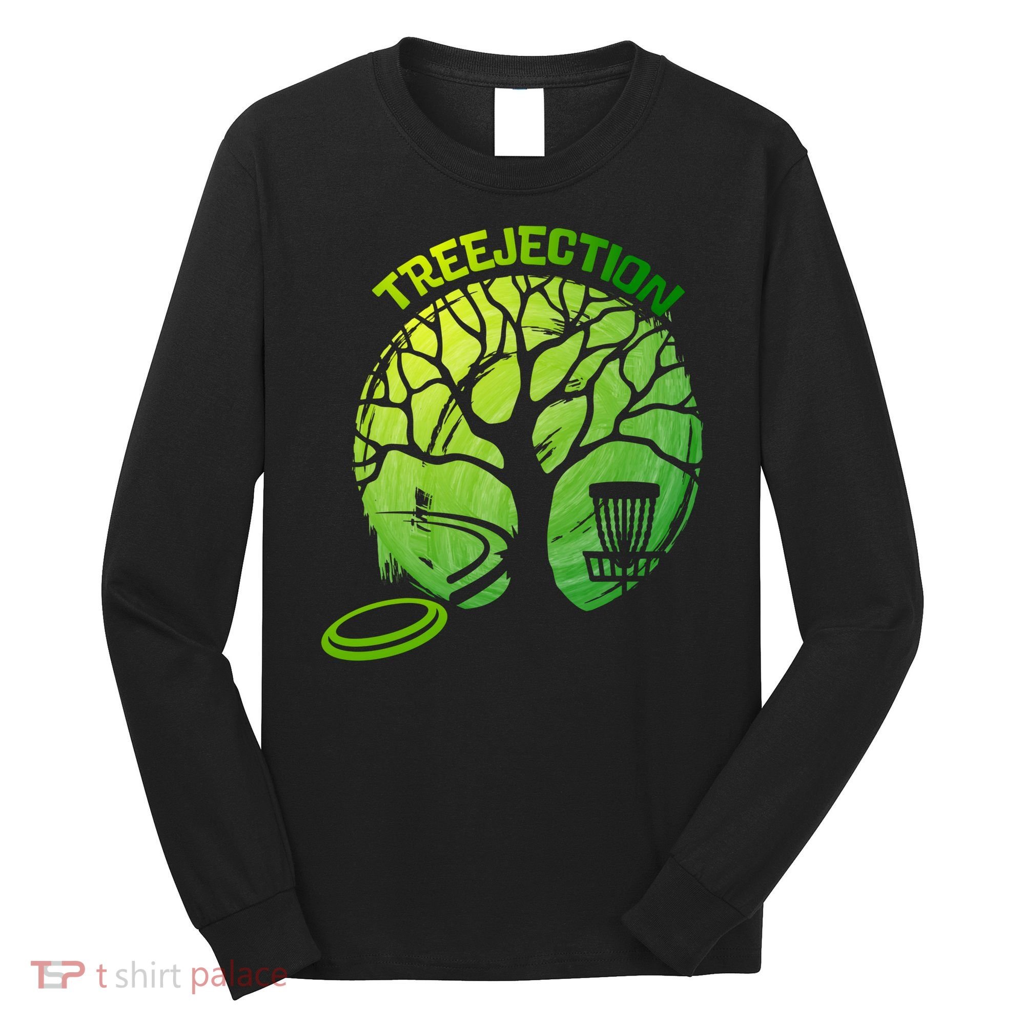 Funny Disc Golf Graphic Tree Gift Long Sleeve Shirt