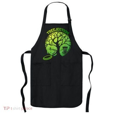Funny Disc Golf Graphic Tree Gift Apron