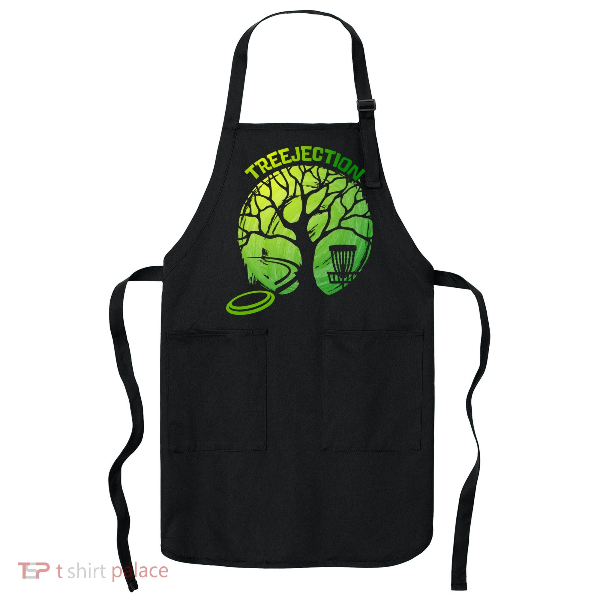 Funny Disc Golf Graphic Tree Gift Apron
