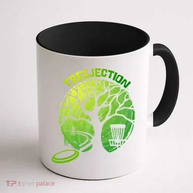Funny Disc Golf Graphic Tree Gift Coffee Mug back