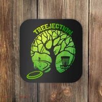 Funny Disc Golf Graphic Tree Gift Coaster thumb 0