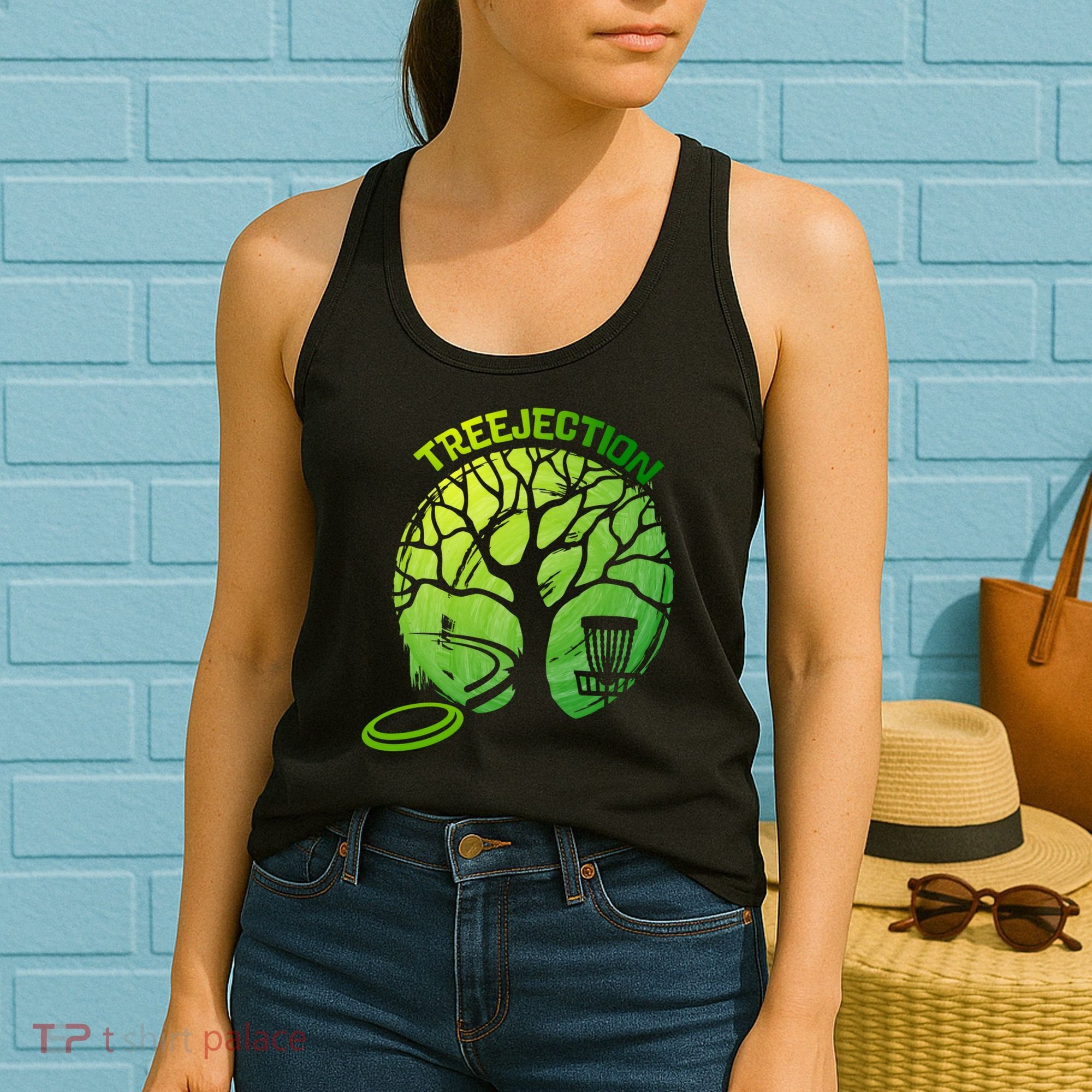 Funny Disc Golf Graphic Tree Gift Women's Tank Top