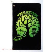 Funny Disc Golf Graphic Tree Gift Golf Towel thumb 0