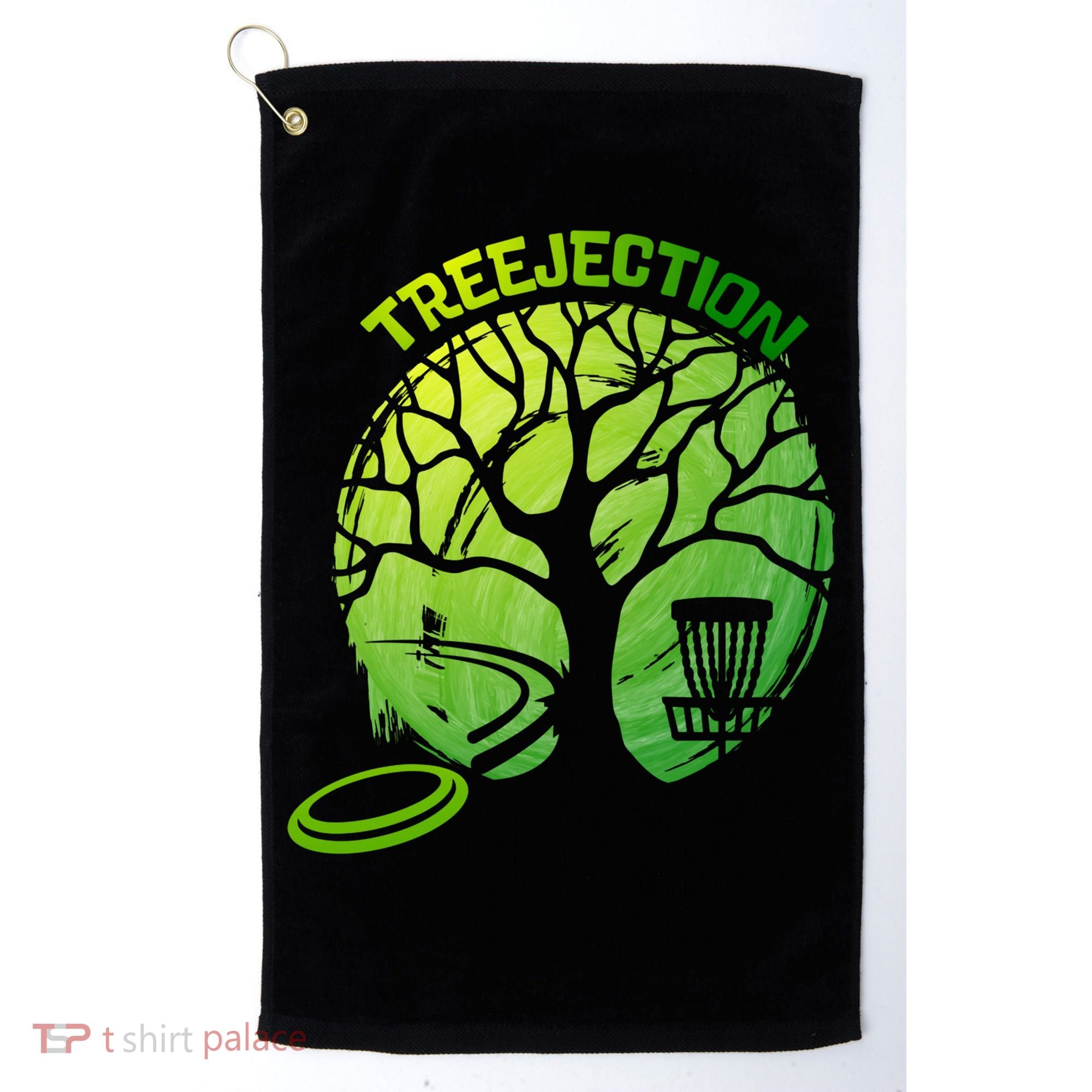 Funny Disc Golf Graphic Tree Gift Golf Towel