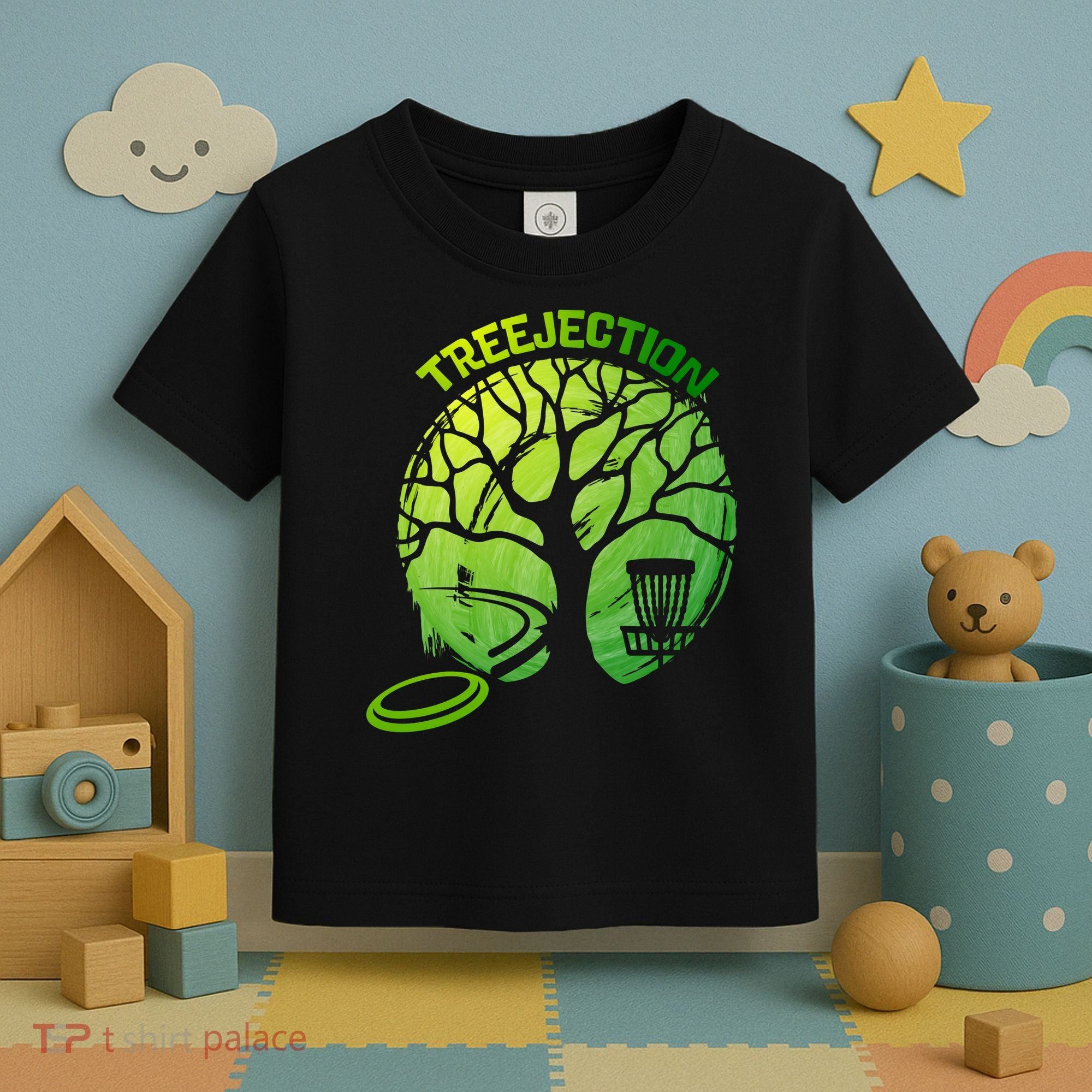 Funny Disc Golf Graphic Tree Gift Toddler T-Shirt
