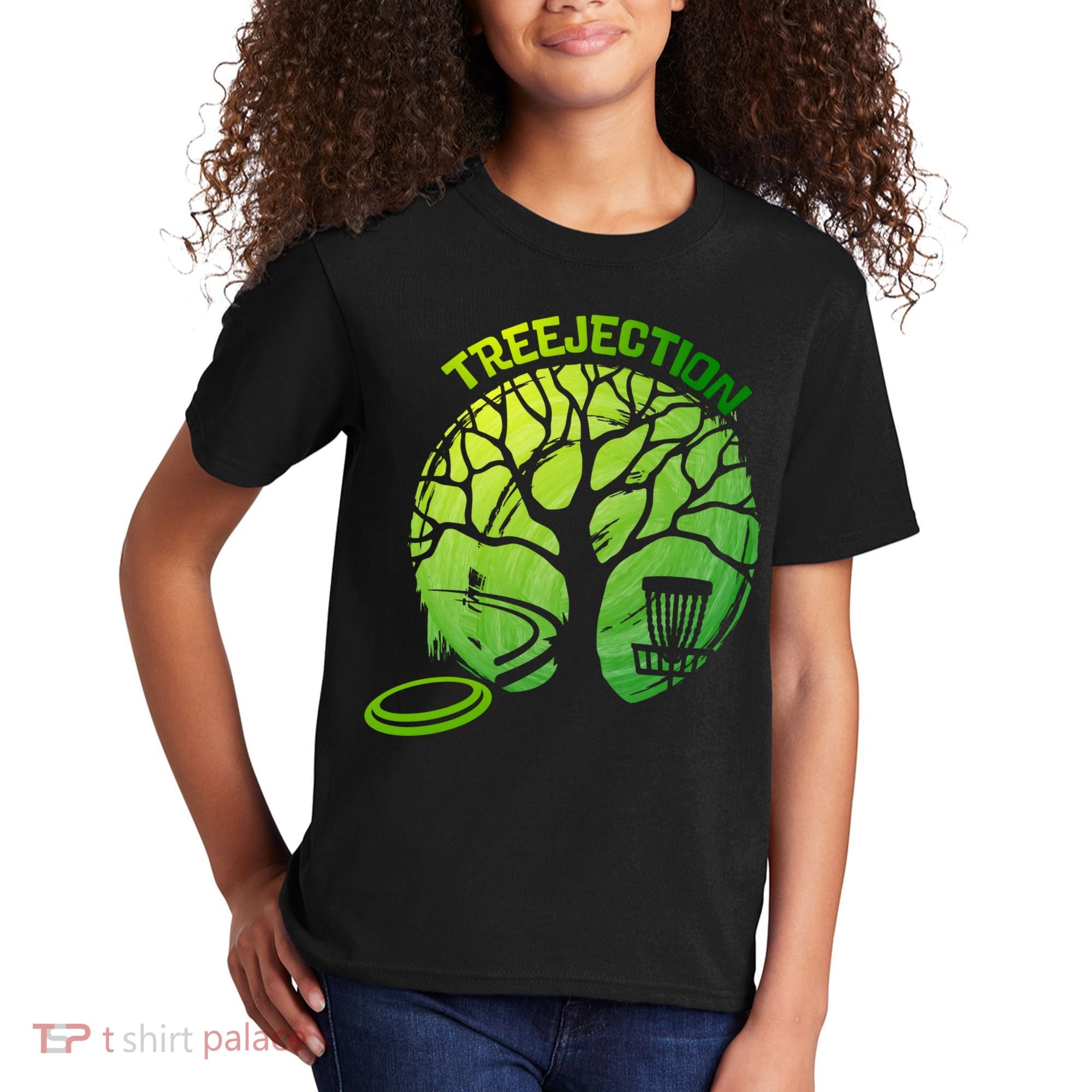 Funny Disc Golf Graphic Tree Gift Kids T-Shirt