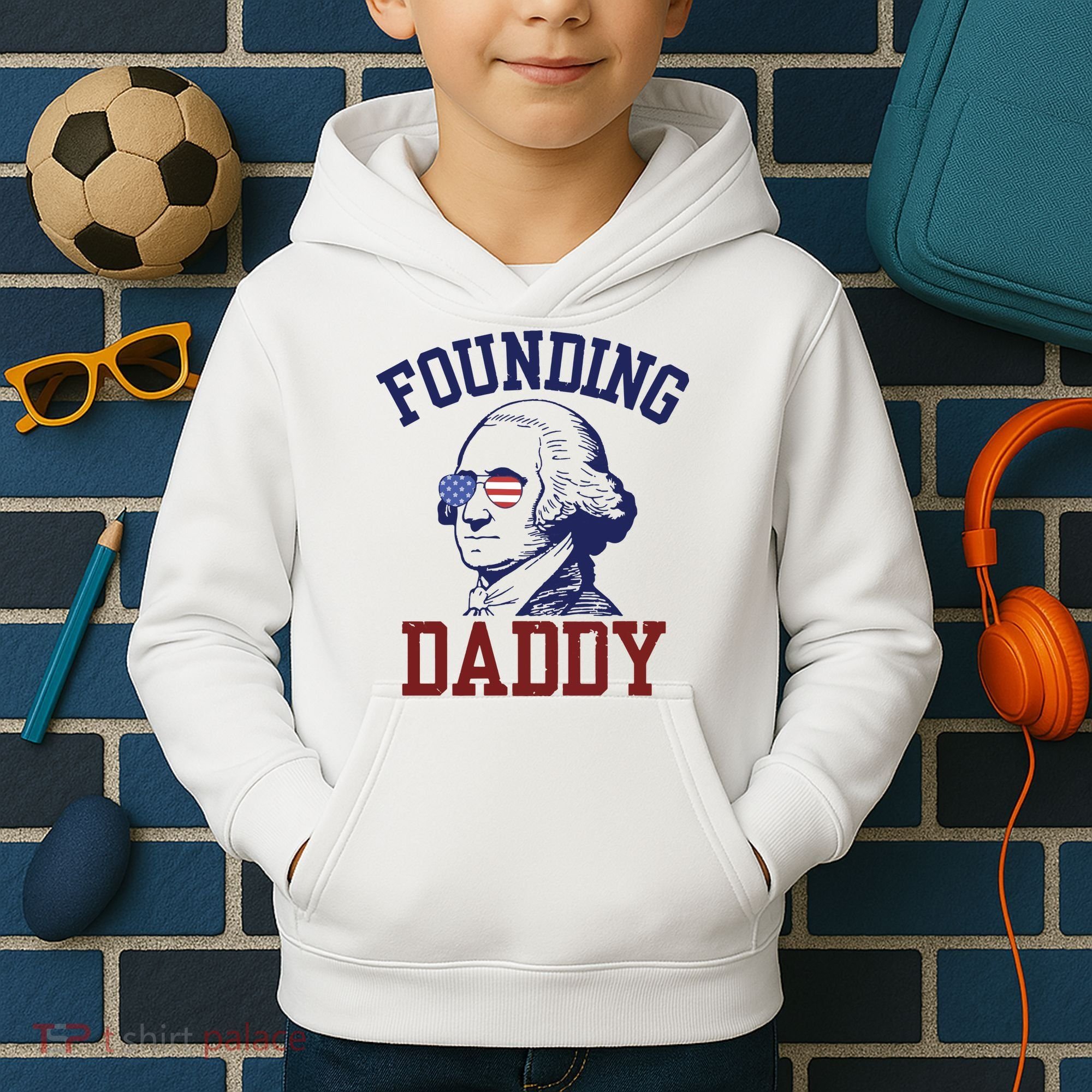 Founding Daddy George Washington Kids Hoodie