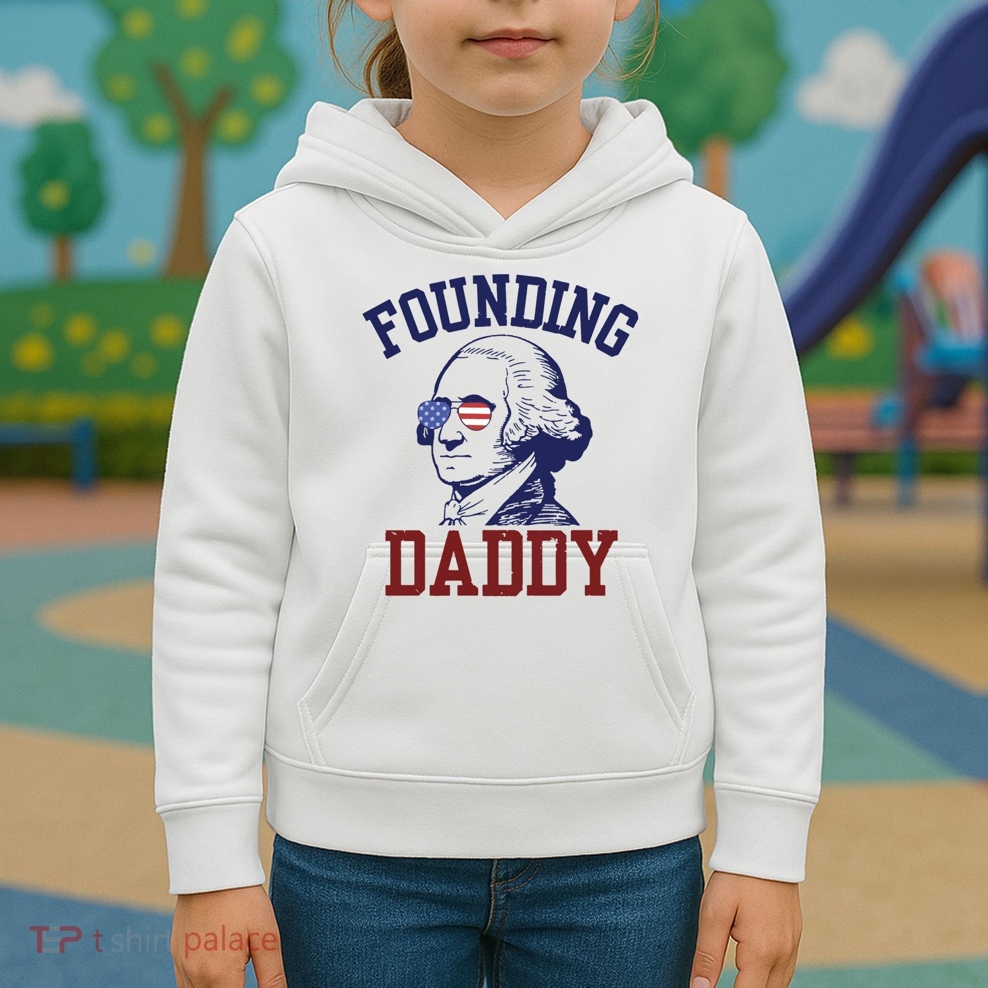 Founding Daddy George Washington Kids Hoodie