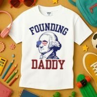 Founding Daddy George Washington Kids T-Shirt thumb 3