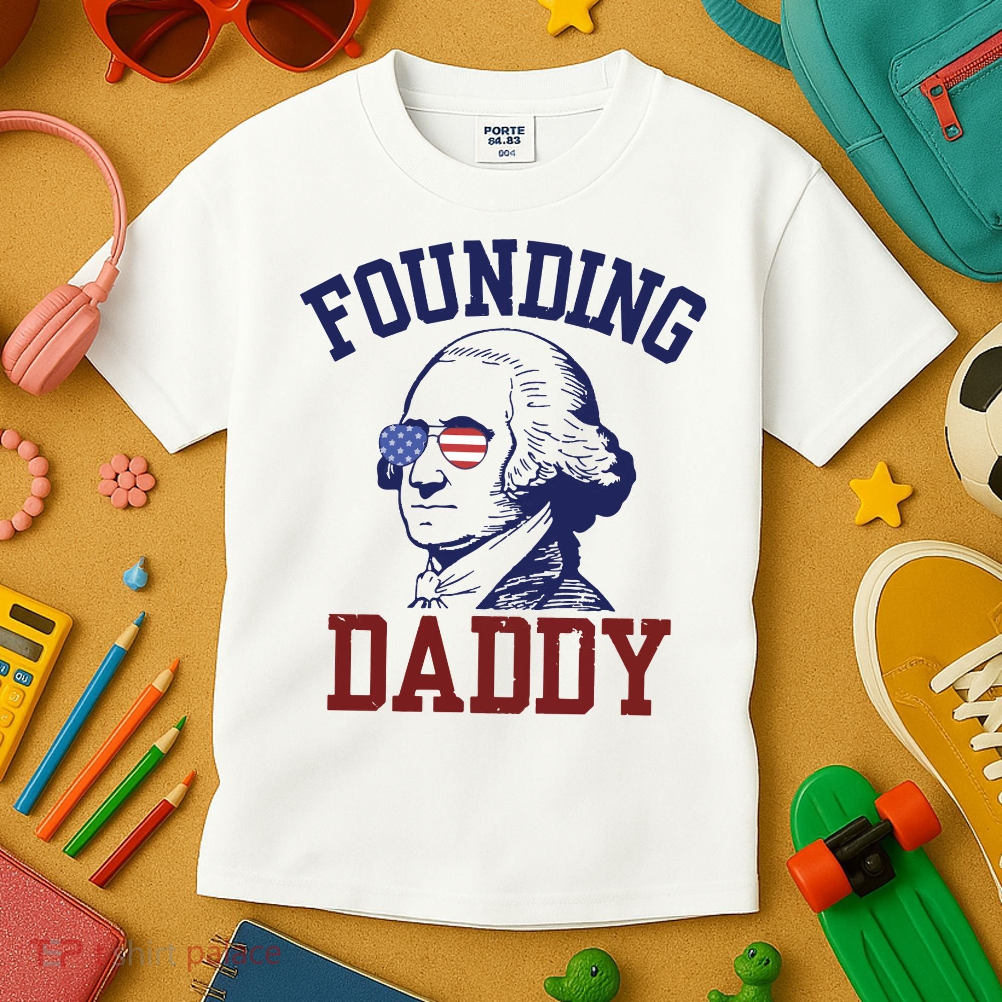 Founding Daddy George Washington Kids T-Shirt