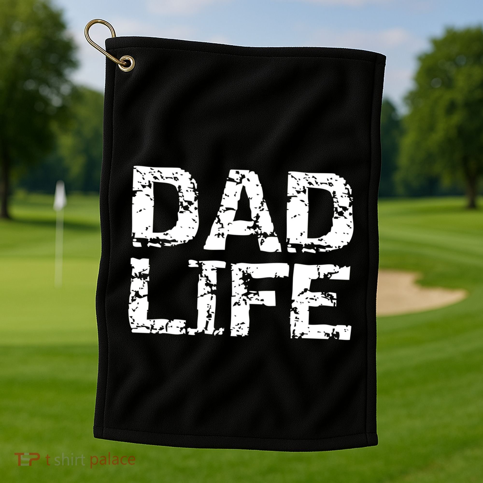 FatherS Day Gift For New Dads From Distressed Dad Life Gift Golf Towel