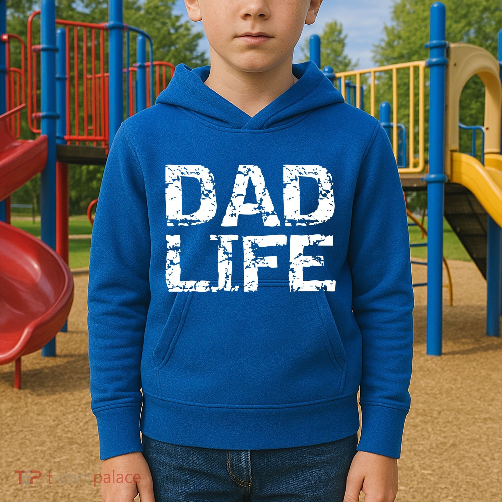 FatherS Day Gift For New Dads From Distressed Dad Life Gift Kids Hoodie