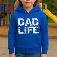 FatherS Day Gift For New Dads From Distressed Dad Life Gift Kids Hoodie thumb 3