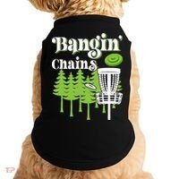 Funny Disc Golf Player Saying I Bangin' Chains Doggie Tank thumb 0