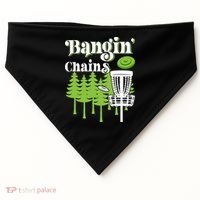 Funny Disc Golf Player Saying I Bangin' Chains USA-Made Doggie Bandana thumb 0