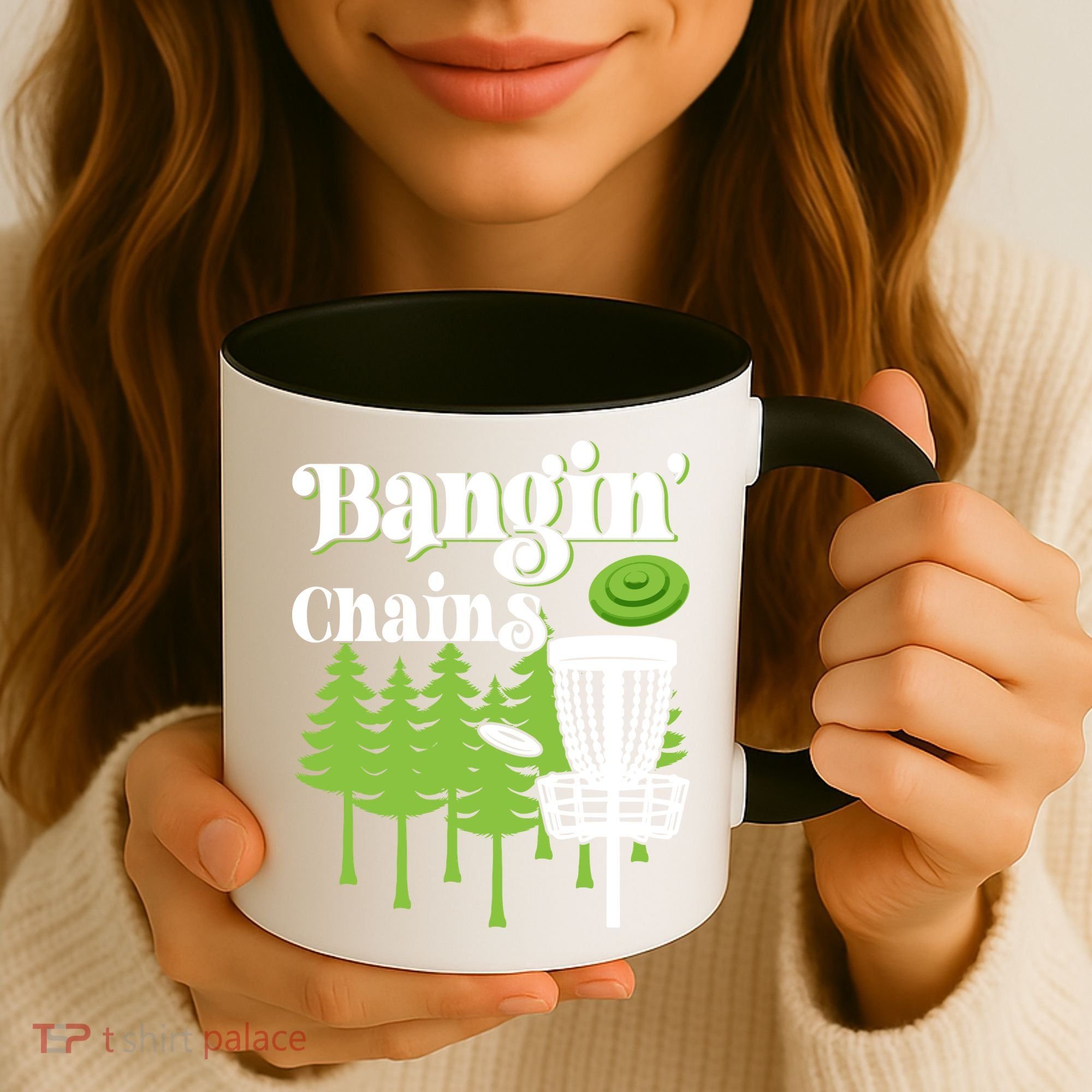 Funny Disc Golf Player Saying I Bangin' Chains Coffee Mug