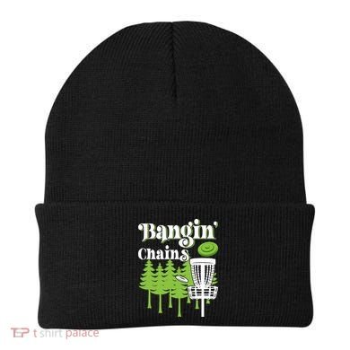 Funny Disc Golf Player Saying I Bangin' Chains Beanie