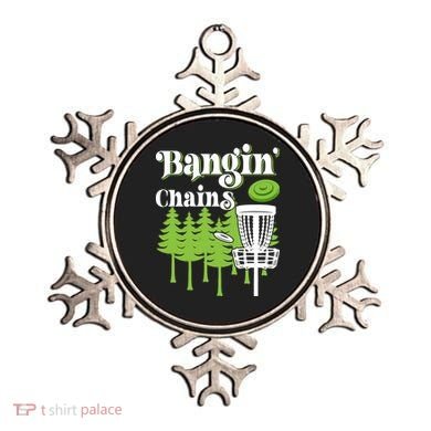 Funny Disc Golf Player Saying I Bangin' Chains Ornament