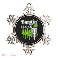 Funny Disc Golf Player Saying I Bangin' Chains Ornament thumb 0