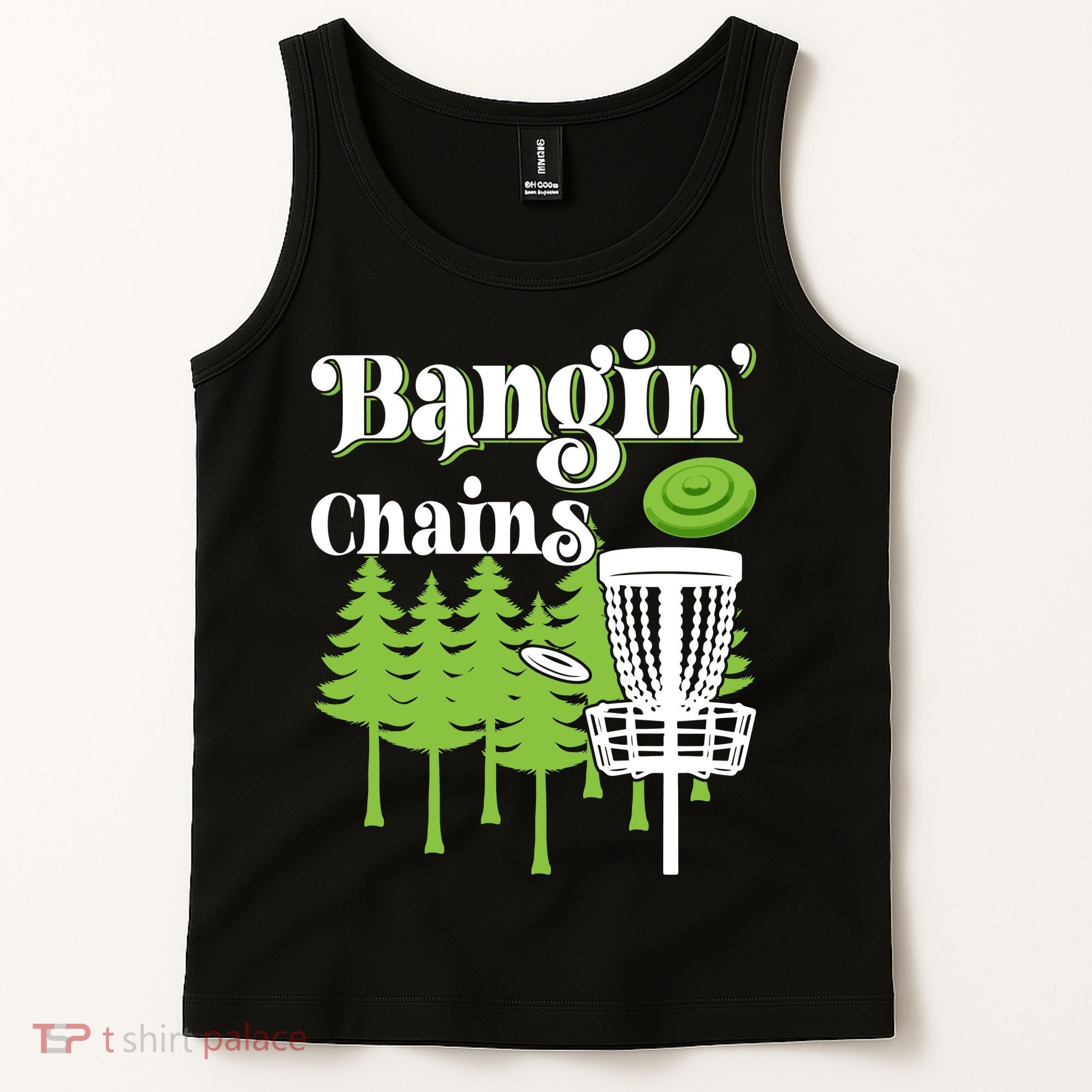 Funny Disc Golf Player Saying I Bangin' Chains Tank Top
