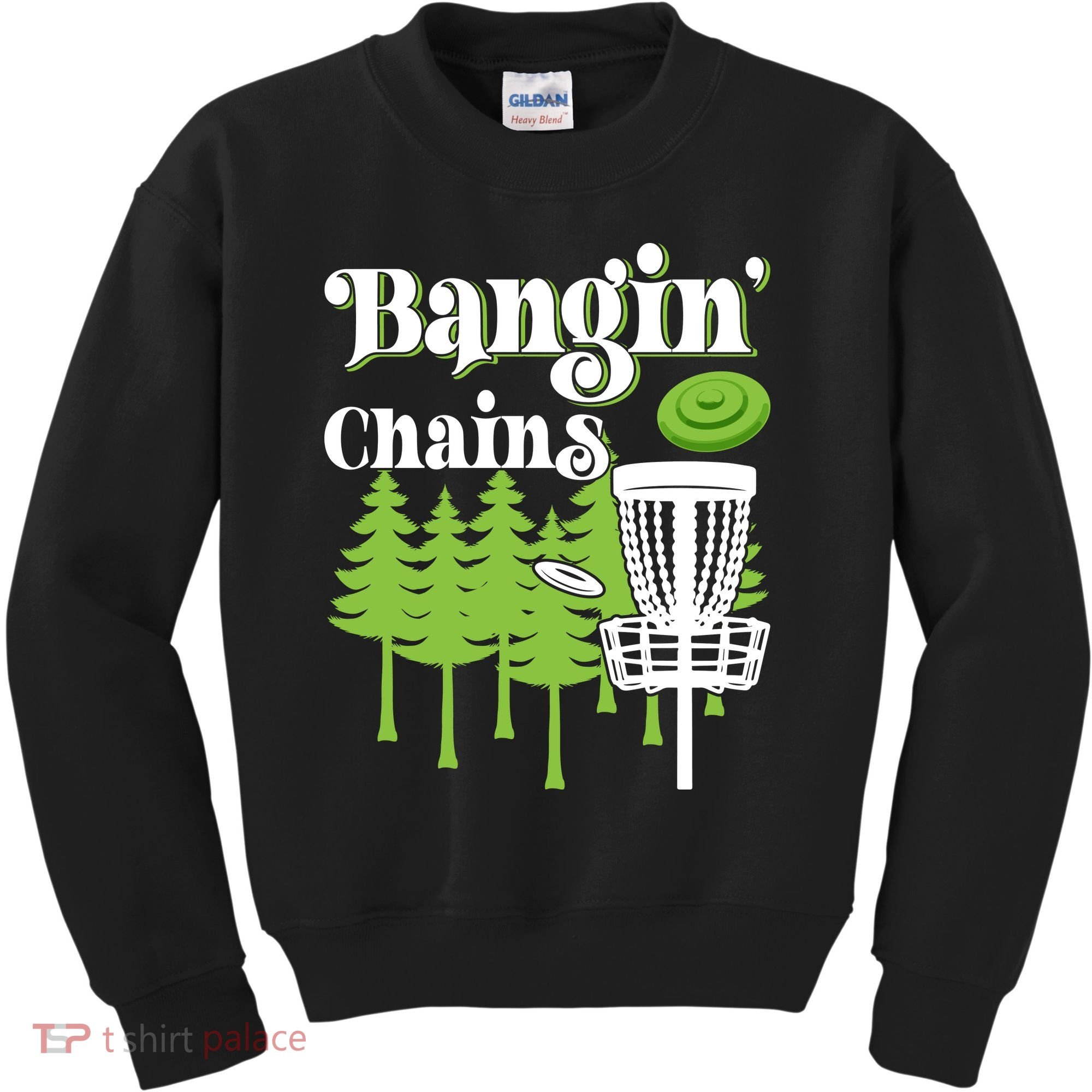 Funny Disc Golf Player Saying I Bangin' Chains Kids Sweatshirt