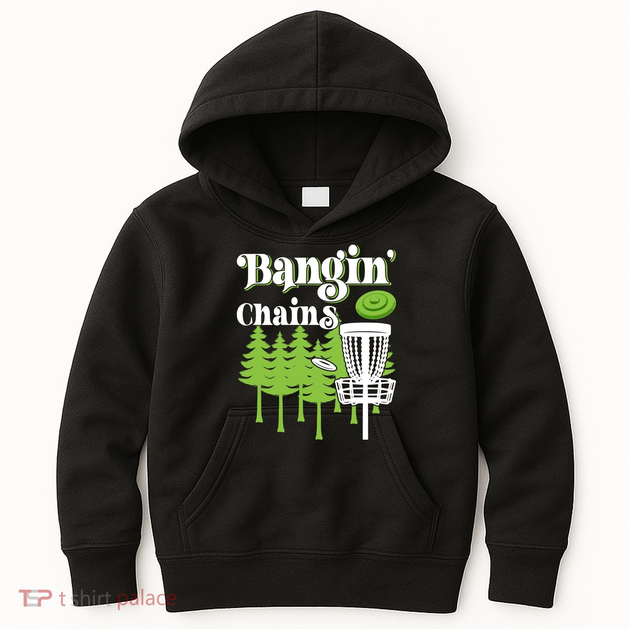 Funny Disc Golf Player Saying I Bangin' Chains Kids Hoodie