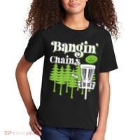 Funny Disc Golf Player Saying I Bangin' Chains Kids T-Shirt thumb 2