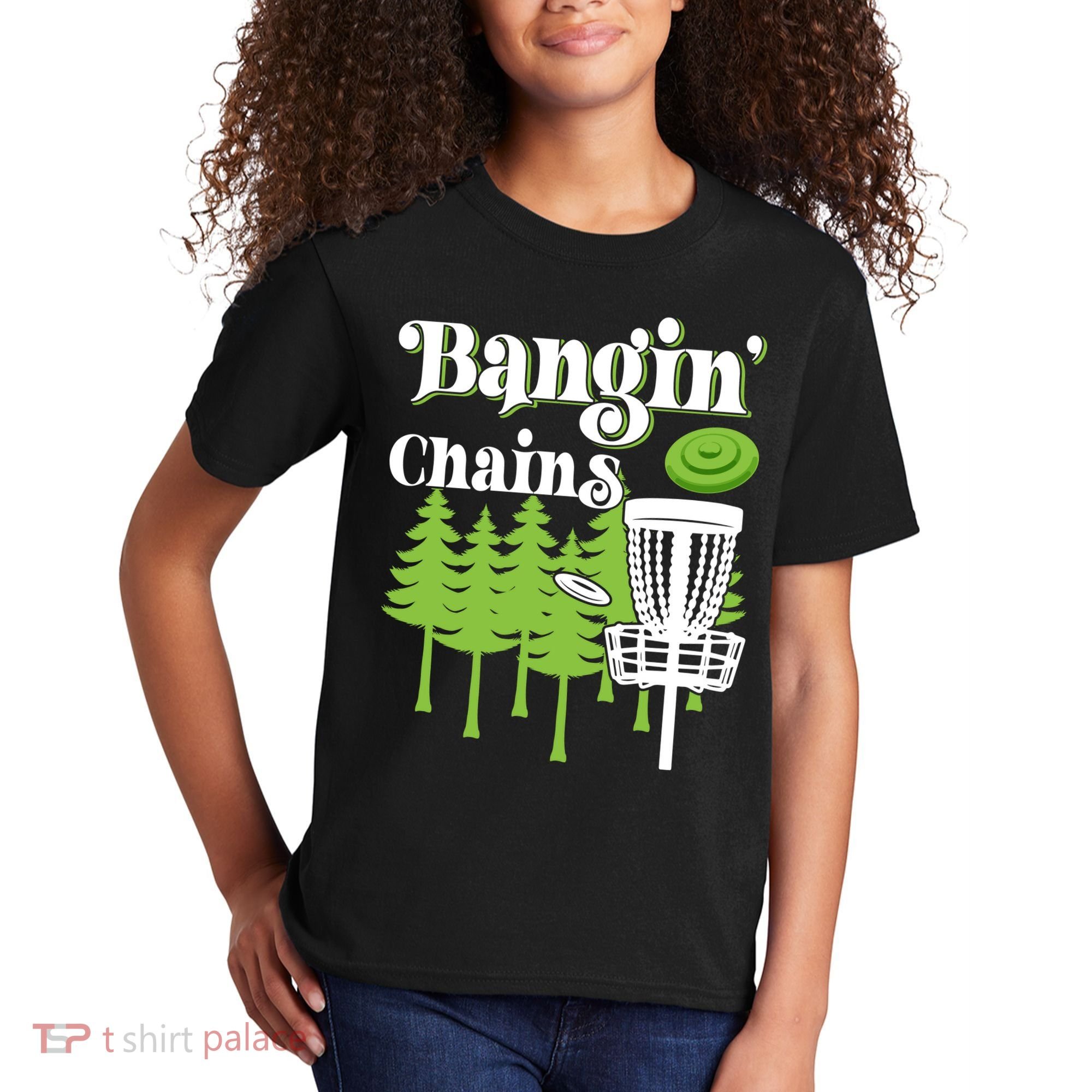 Funny Disc Golf Player Saying I Bangin' Chains Kids T-Shirt