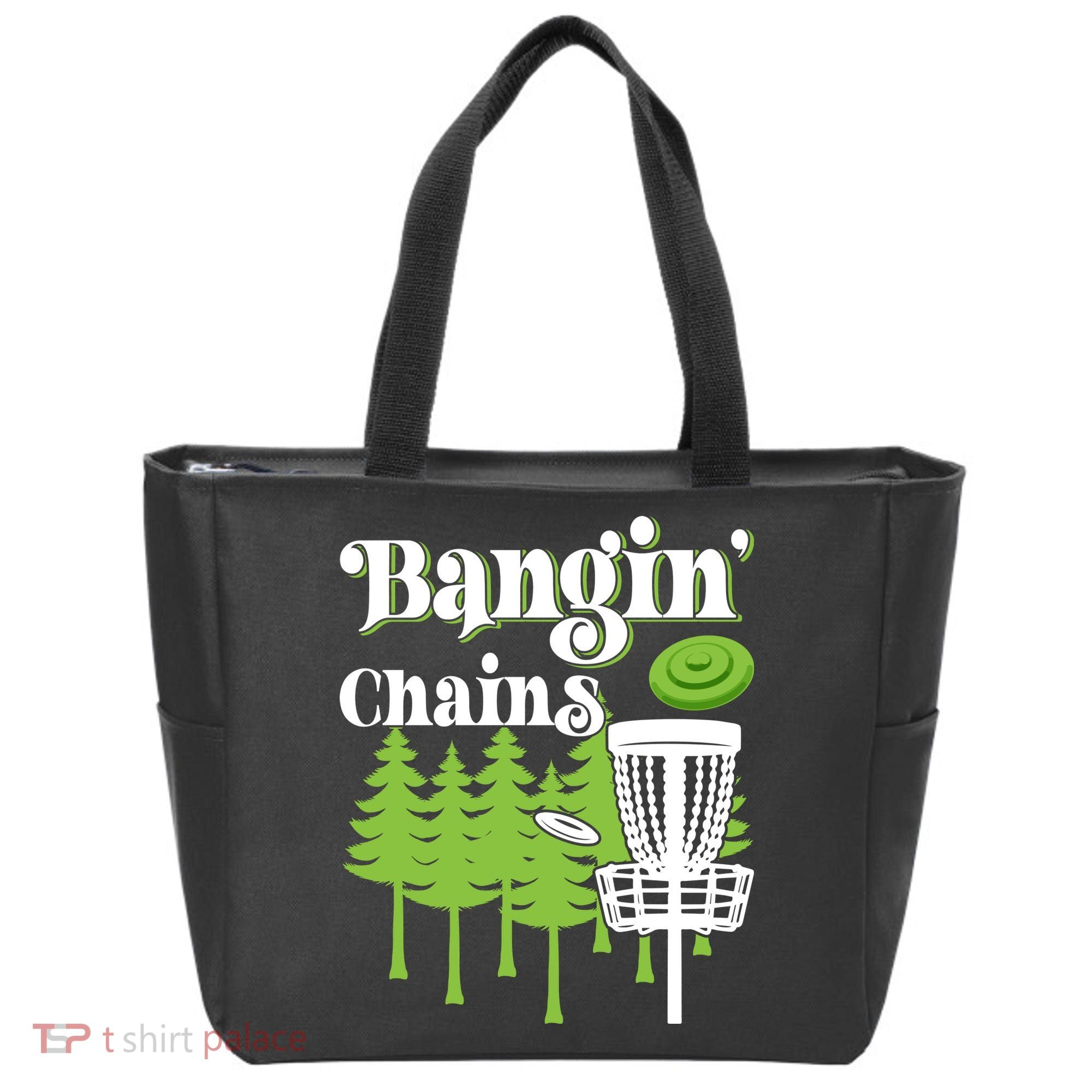 Funny Disc Golf Player Saying I Bangin' Chains Tote Bag