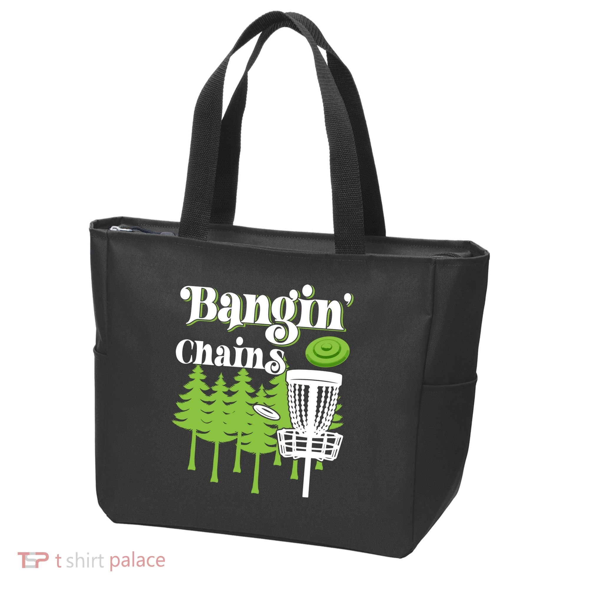 Funny Disc Golf Player Saying I Bangin' Chains Tote Bag