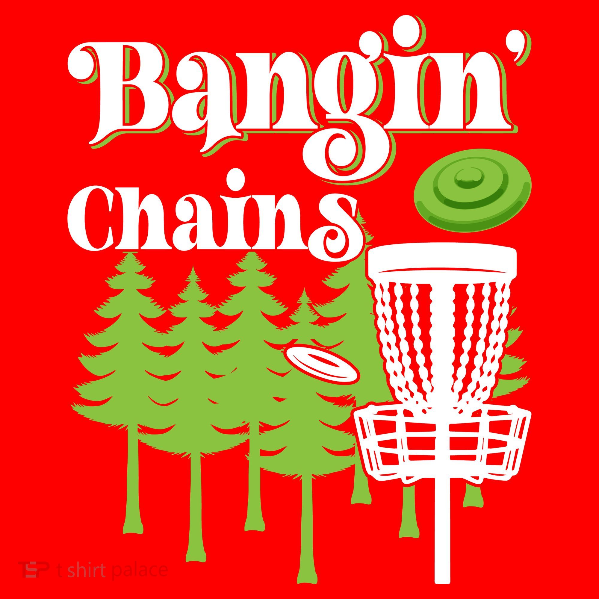 Funny Disc Golf Player Saying I Bangin' Chains Santa Hat