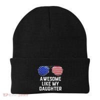 Fathers Day Gift Funny Dads Awesome Like My Daughter Beanie thumb 0