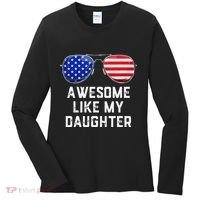 Fathers Day Gift Funny Dads Awesome Like My Daughter Women's Long Sleeve Shirt thumb 0