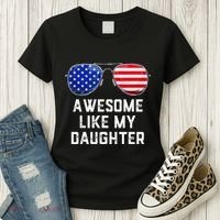 Fathers Day Gift Funny Dads Awesome Like My Daughter Women's T-Shirt thumb 3
